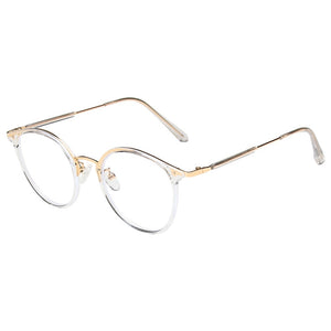 Round Anti Blue Light Computer Glasses Women Men Prescription Reading Ladies 2022 Eyeglasses Frame Radiation Protection Lens