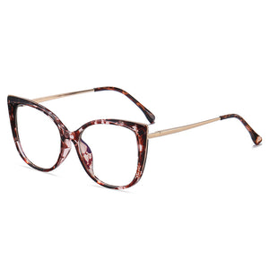 Occhiali da vista rotondi Cae Eye anti luce blu Donna Uomo Occhiali da vista con montatura in metallo sfumato a molla Occhiali ottici trasparenti a luce blu femminili 