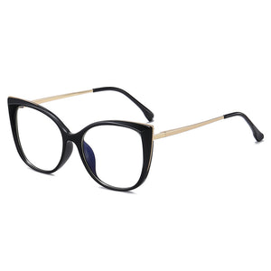 Occhiali da vista rotondi Cae Eye anti luce blu Donna Uomo Occhiali da vista con montatura in metallo sfumato a molla Occhiali ottici trasparenti a luce blu femminili 