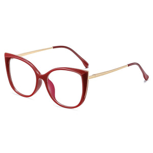 Occhiali da vista rotondi Cae Eye anti luce blu Donna Uomo Occhiali da vista con montatura in metallo sfumato a molla Occhiali ottici trasparenti a luce blu femminili 