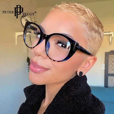 Round Cat Eye Optics Glasses Frames Women Vintage Transparent Lens Glasses Men Prescription Myopia Presbyopic Eyeglasses Frames