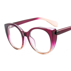 Round Cat Eye Optics Glasses Frames Women Vintage Transparent Lens Glasses Men Prescription Myopia Presbyopic Eyeglasses Frames