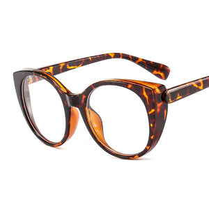 Round Cat Eye Optics Glasses Frames Women Vintage Transparent Lens Glasses Men Prescription Myopia Presbyopic Eyeglasses Frames