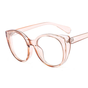 Round Cat Eye Optics Glasses Frames Women Vintage Transparent Lens Glasses Men Prescription Myopia Presbyopic Eyeglasses Frames