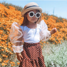Load image into Gallery viewer, Round Children&#39;s Sun Protection Glasses With Sunflower UV400 2023 Daisy Flower Beach Seaside Travel Baby Girls Kids Sunglasses