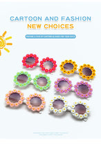 Load image into Gallery viewer, Round Children&#39;s Sun Protection Glasses With Sunflower UV400 2023 Daisy Flower Beach Seaside Travel Baby Girls Kids Sunglasses