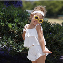 Load image into Gallery viewer, Round Children&#39;s Sun Protection Glasses With Sunflower UV400 2023 Daisy Flower Beach Seaside Travel Baby Girls Kids Sunglasses
