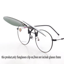 Load image into Gallery viewer, Round Clip on Sunglasses Unisex Glasses Clip Can Be Flip Up Sunglasses Polarized Sun Glasses Men Women Brand Driving Eyewear