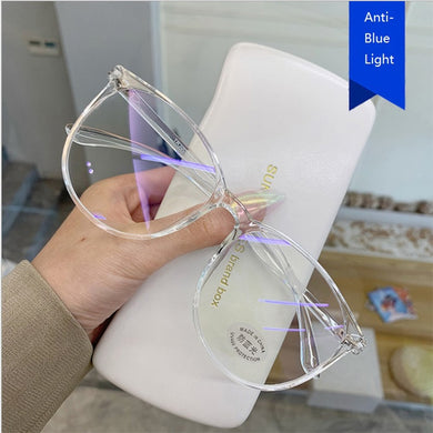 Round Computer Glasses Frame Women Men  Anti Blue Light Transparent Eyewear Blocking Glasses Clear Optical Spectacle Eyeglasses