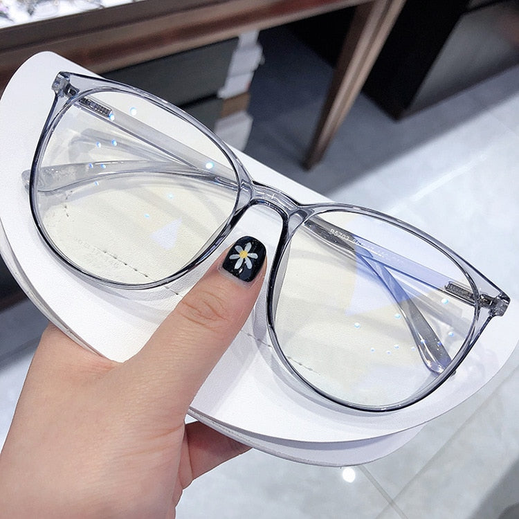 Round Computer Glasses Frame Women Men  Anti Blue Light Transparent Eyewear Blocking Glasses Clear Optical Spectacle Eyeglasses