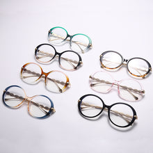 Load image into Gallery viewer, Round Computer Glasses Women Brand Designer Men Anti Blue Eyeglasses Optical Frames Ladies Eyewear Eyeglass Leaf Frame