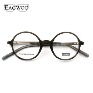 Round Eyeglasses Full Rim Metal Optical Frame Prescription Spectacle Myopia Vintage Eye Glasses Small Face Suitable High Diopter