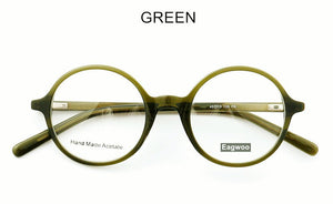 Round Eyeglasses Full Rim Metal Optical Frame Prescription Spectacle Myopia Vintage Eye Glasses Small Face Suitable High Diopter