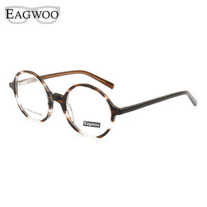 Round Eyeglasses Full Rim Metal Optical Frame Prescription Spectacle Myopia Vintage Eye Glasses Small Face Suitable High Diopter