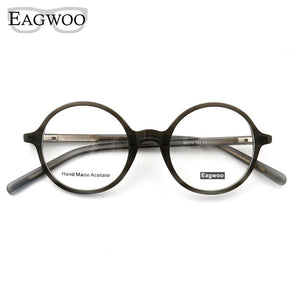 Round Eyeglasses Full Rim Metal Optical Frame Prescription Spectacle Myopia Vintage Eye Glasses Small Face Suitable High Diopter