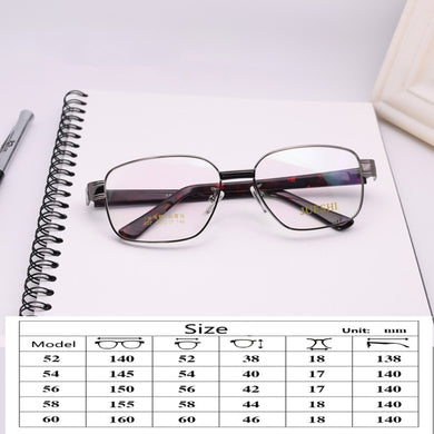 Round  Frame Metal Temple Legs Eyeglasses Frame Casual Optical Glasses Prescription Myopia Presbyopic Frame