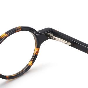 Round Men And Women Acetate Full Rim Small Size Glasses Frame With Spring Hinge For Lenses Myopia Reading Multifocal