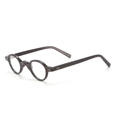 Round Men And Women Acetate Full Rim Small Size Glasses Frame With Spring Hinge For Lenses Myopia Reading Multifocal