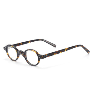 Round Men And Women Acetate Full Rim Small Size Glasses Frame With Spring Hinge For Lenses Myopia Reading Multifocal