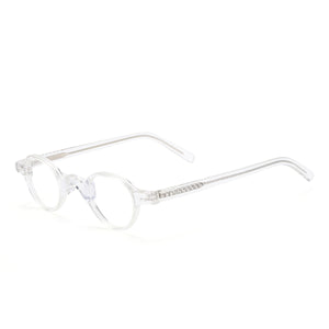 Round Men And Women Acetate Full Rim Small Size Glasses Frame With Spring Hinge For Lenses Myopia Reading Multifocal