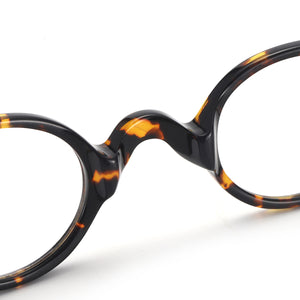 Round Men And Women Acetate Full Rim Small Size Glasses Frame With Spring Hinge For Lenses Myopia Reading Multifocal