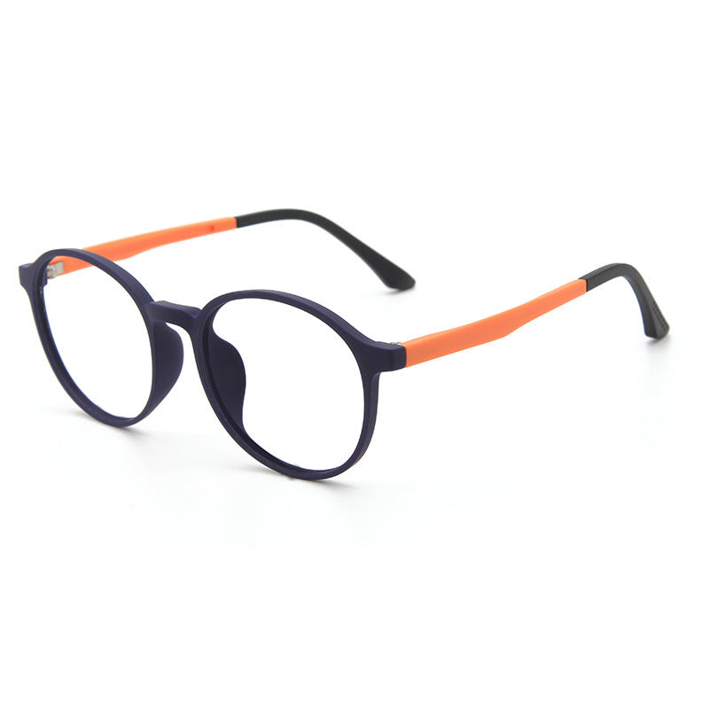 Round Frame Anti-Blue Light Glasses TR90 Frame Light Computer Mobile Phone Goggles Comfortable For Teenagers