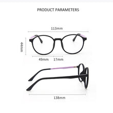 Load image into Gallery viewer, Round Frame Anti-Blue Light Glasses TR90 Frame Light Computer Mobile Phone Goggles Comfortable For Teenagers