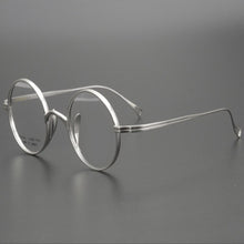 Load image into Gallery viewer, Round Frame Pure Titanium Eyeglasses Vintage Men Full Rim Optical Eyewear Anti-Blue Light Prescription Myopia Glasses for Women