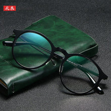 Load image into Gallery viewer, Round Frame with Myopic Glasses Option Glasses Frame Men&#39;s and Women&#39;s High-Density Plate Glasses Frame 1089