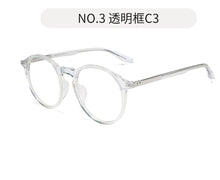 Load image into Gallery viewer, Round Frame with Myopic Glasses Option Glasses Frame Men&#39;s and Women&#39;s High-Density Plate Glasses Frame 1089