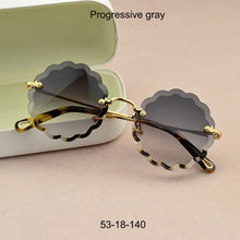 Load image into Gallery viewer, Round Frameless Sunglasses Vintage Women Flower petals Brand Designer Glasses  Female Sun Glasses Sexy Eyewear