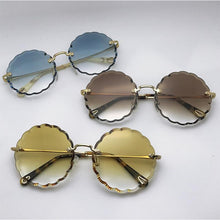 Load image into Gallery viewer, Round Frameless Sunglasses Vintage Women Flower petals Brand Designer Glasses  Female Sun Glasses Sexy Eyewear