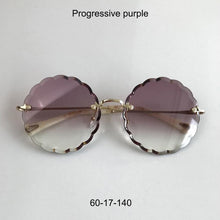 Load image into Gallery viewer, Round Frameless Sunglasses Vintage Women Flower petals Brand Designer Glasses  Female Sun Glasses Sexy Eyewear