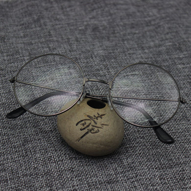 Round Glasses Frame Classic Vintage Metal Eyeglasses Transparent Lens Eyewear Retro Bookworm Spectacle
