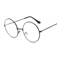 Load image into Gallery viewer, Round Glasses Frame Classic Vintage Metal Eyeglasses Transparent Lens Eyewear Retro Bookworm Spectacle
