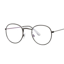 Load image into Gallery viewer, Round Glasses Frame Men Anti Blue Light Glasses Women Fake Glasses Gold Optical Oval Eyeglasses Frame Transparent Lens