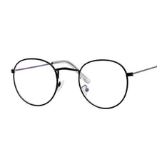 Load image into Gallery viewer, Round Glasses Frame Men Anti Blue Light Glasses Women Fake Glasses Gold Optical Oval Eyeglasses Frame Transparent Lens