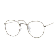 Load image into Gallery viewer, Round Glasses Frame Men Anti Blue Light Glasses Women Fake Glasses Gold Optical Oval Eyeglasses Frame Transparent Lens
