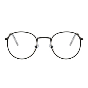 Round Glasses Frame Men Anti Blue Light Glasses Women Fake Glasses Gold Optical Oval Eyeglasses Frame Transparent Lens
