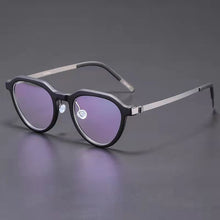 Carica l&#39;immagine nel visualizzatore di Gallery, Round Glasses Frame Men Ultralight Screwless Titanium Optical Prescription Eyeglasses Myopia Eyewear 1046 Denmark Brand 2023 New