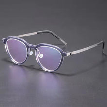 Carica l&#39;immagine nel visualizzatore di Gallery, Round Glasses Frame Men Ultralight Screwless Titanium Optical Prescription Eyeglasses Myopia Eyewear 1046 Denmark Brand 2023 New