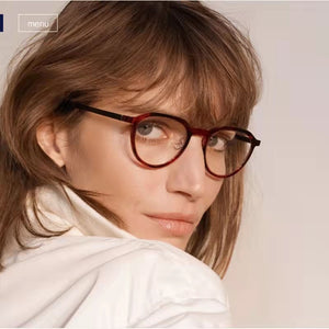 Round Glasses Frame Men Ultralight Screwless Titanium Optical Prescription Eyeglasses Myopia Eyewear 1046 Denmark Brand 2023 New