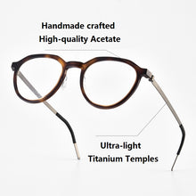 Carica l&#39;immagine nel visualizzatore di Gallery, Round Glasses Frame Men Ultralight Screwless Titanium Optical Prescription Eyeglasses Myopia Eyewear 1046 Denmark Brand 2023 New