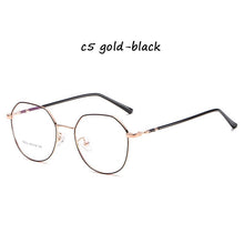Load image into Gallery viewer, Round Glasses Frame Woman Men Glasses Retro Myopia Optical Frames Metal Clear le ns Black Silver Gold   Eyeglasses Oculos 19053