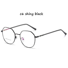 Load image into Gallery viewer, Round Glasses Frame Woman Men Glasses Retro Myopia Optical Frames Metal Clear le ns Black Silver Gold   Eyeglasses Oculos 19053