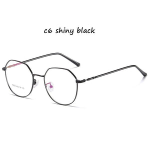 Round Glasses Frame Woman Men Glasses Retro Myopia Optical Frames Metal Clear le ns Black Silver Gold   Eyeglasses Oculos 19053