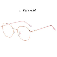 Load image into Gallery viewer, Round Glasses Frame Woman Men Glasses Retro Myopia Optical Frames Metal Clear le ns Black Silver Gold   Eyeglasses Oculos 19053