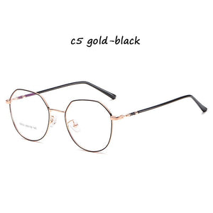 Round Glasses Frame Woman Men Glasses Retro Myopia Optical Frames Metal Clear le ns Black Silver Gold   Eyeglasses Oculos 19053