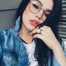 Load image into Gallery viewer, Round Glasses Frame Woman Men Glasses Retro Myopia Optical Frames Metal Clear lens Black Silver Gold Eyeglasses Oculos De Grau