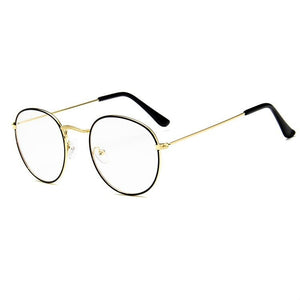 Round Glasses Frame Woman Men Glasses Retro Myopia Optical Frames Metal Clear lens Black Silver Gold Eyeglasses Oculos De Grau